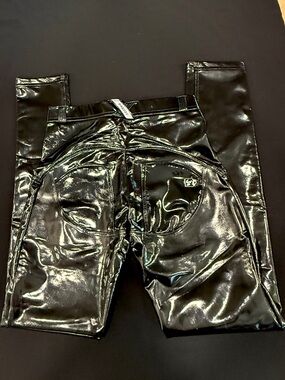 FREDDY WR.UP Black High Shine Wet Look Skinny Pants Size S US 4